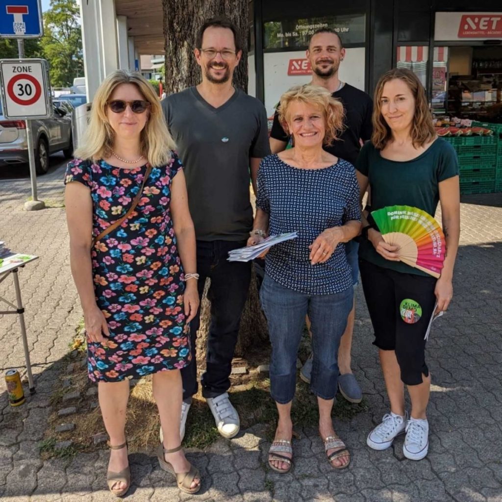 Wahlkampf in Schlieren mit Balthasar Glättli, Katharina Prelicz-Huber, Dominik Ritzmann